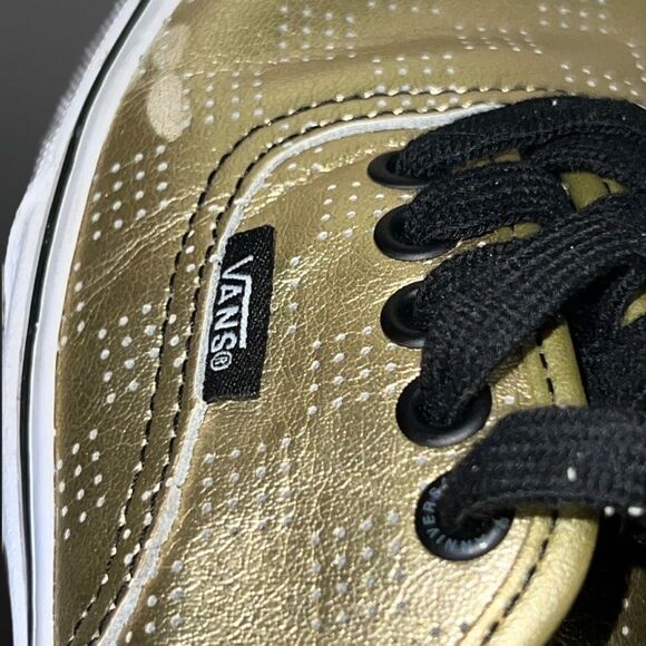 Solid Gold Vans Authentic 50th Anniversary Sneakers Size M 6.5 W 8 - Picture 8 of 10